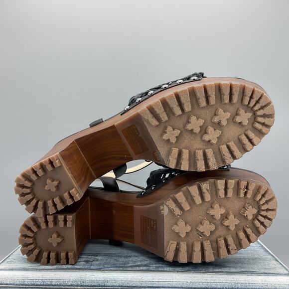 NEW Jessica Simpson Women’s Timia Woven Slingback Platform Sandals Black Size 9M - Picture 8 of 10